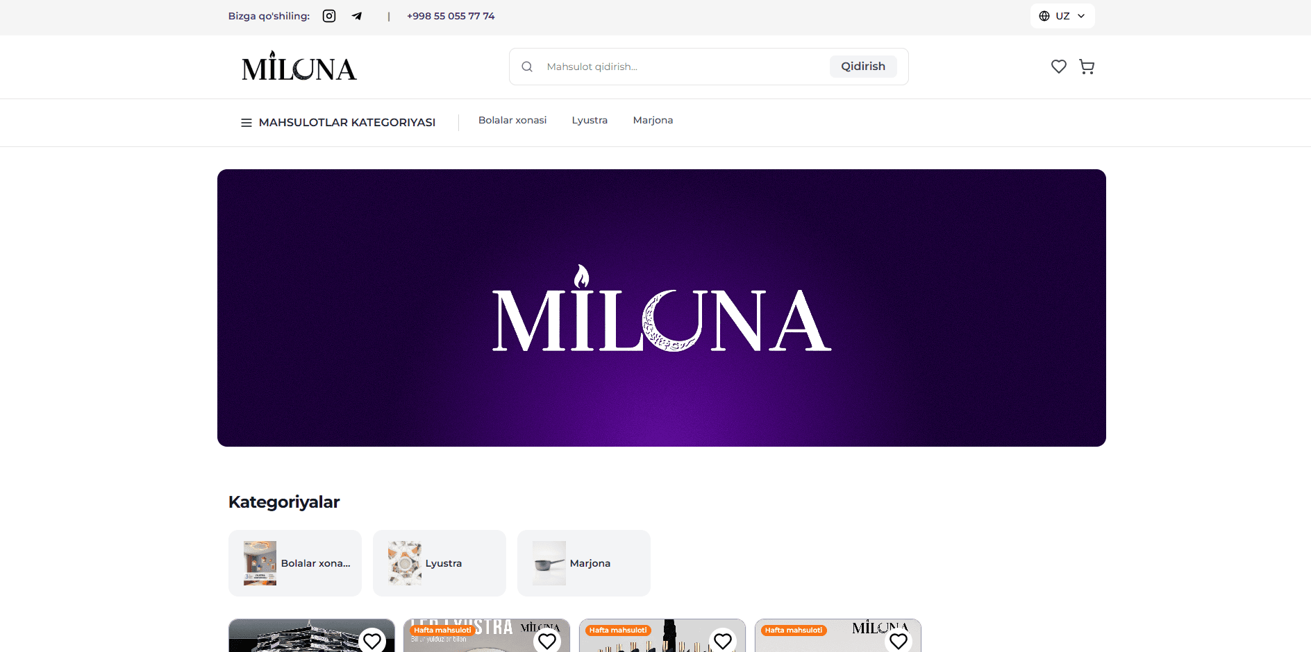 Miluna.uz biznesi o‘sishiga yordam berdik